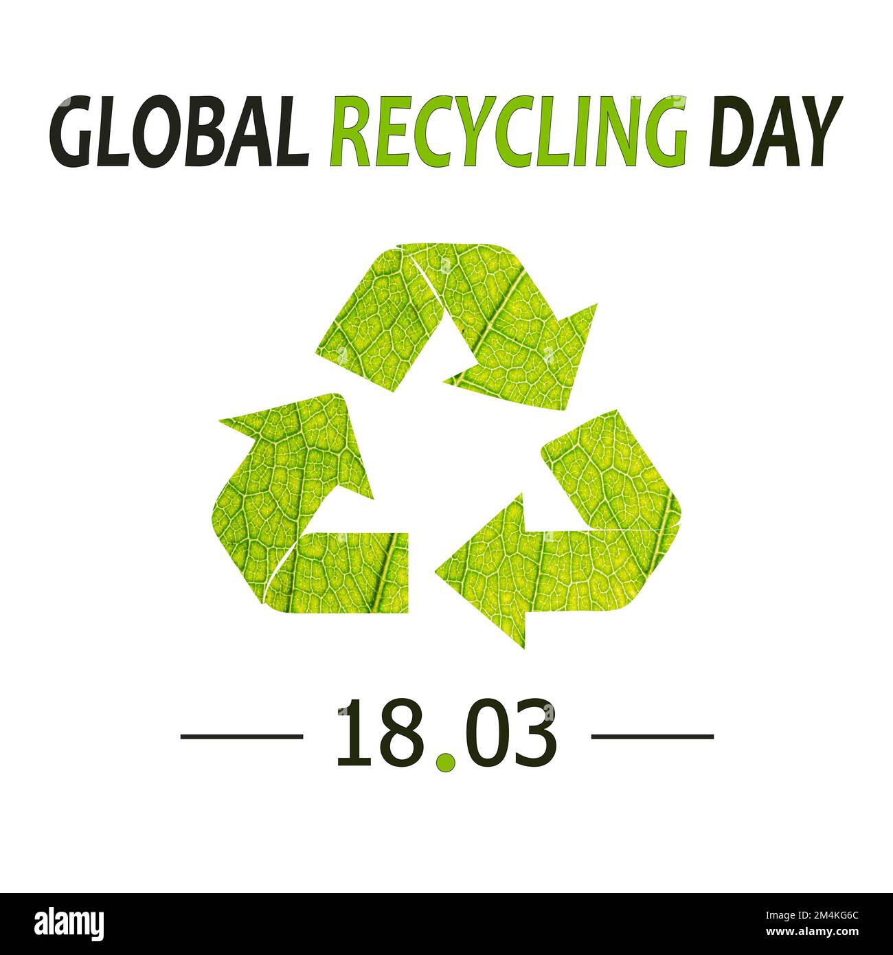 Global Recycling Day. Recycle Symbol. March Stock Vector