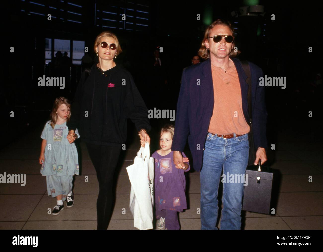 Mariel Hemingway with husband Stephen Crisman and daughters May 1993 Credit: Ralph Dominguez/MediaPunch Stock Photo