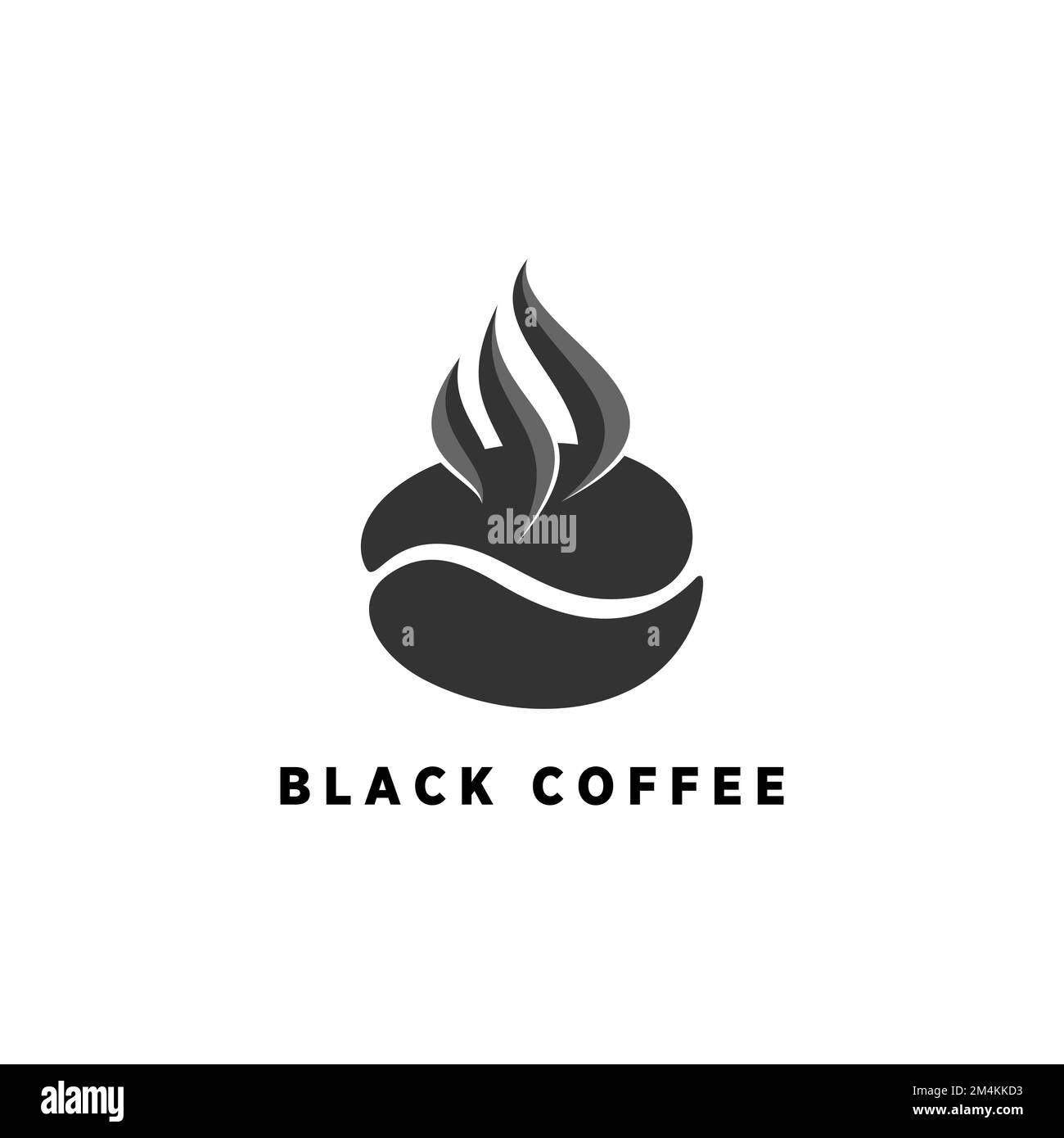 smoke or hot coffee bean shape Image graphic icon logo design abstract concept vector stock. Can be used as a symbol associated with drink or cafe. Stock Vector