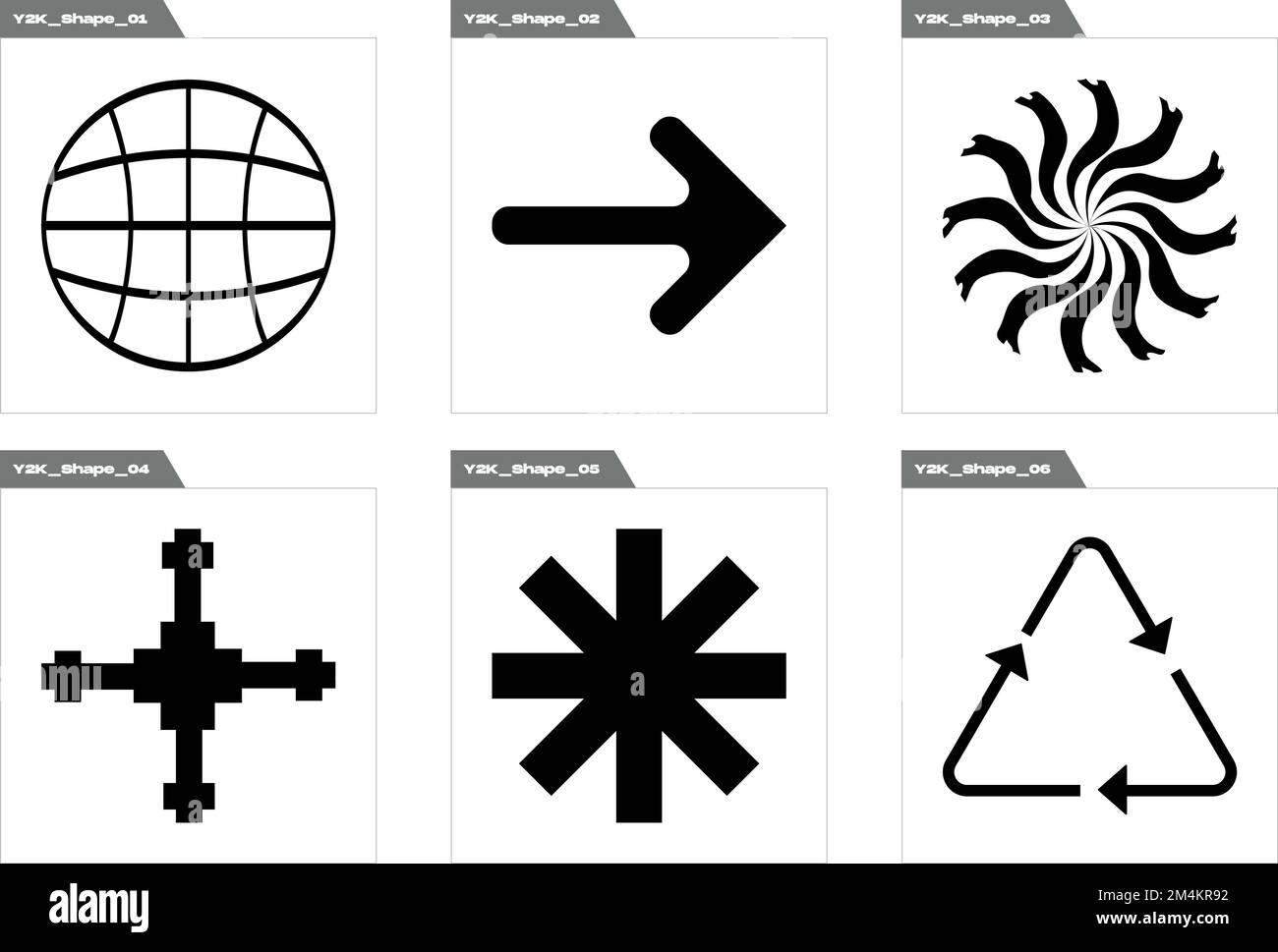 Vector Graphic Assets Set. Extraordinary Graphic Assets. Elements for graphic decoration. Stock Vector