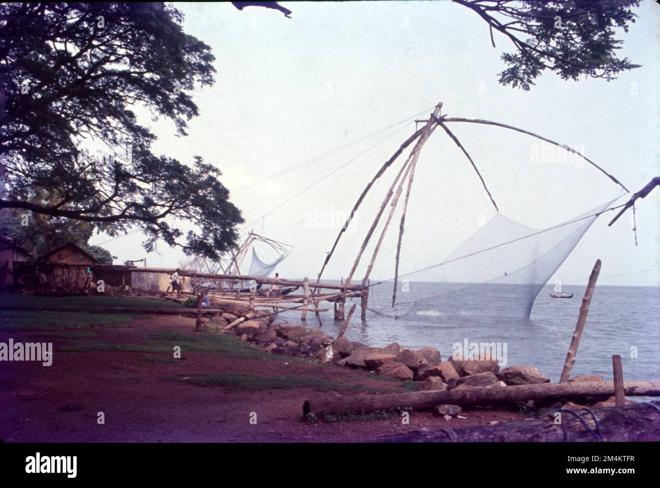 Chinese fishing nets at Fort Kochi, Kerala Matka, Anything Is Possible,  Barge,.Chinese fishing nets (Cheena vala in India or tangkul in Indonesia)  are a type of stationary lift net in India and