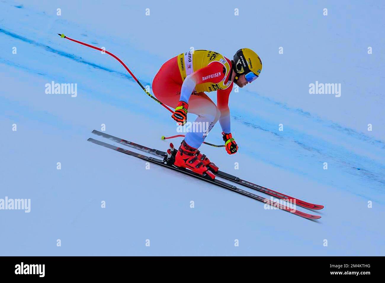 Saslong slope, Santa Cristina Val Gardena, Italy, December 15, 2022
