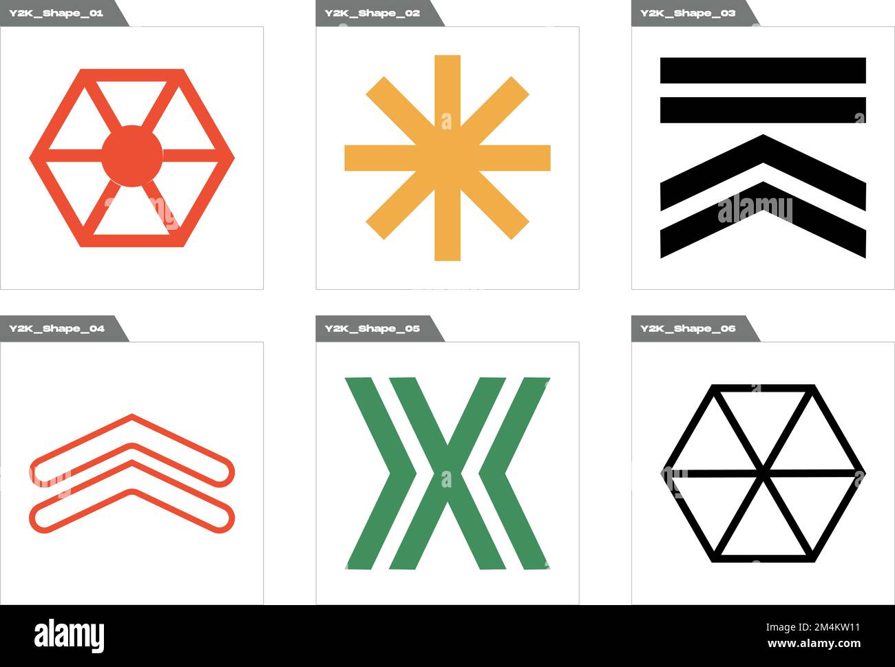 Collection of Y2K elements. Rave psychedelic retro futuristic set ...