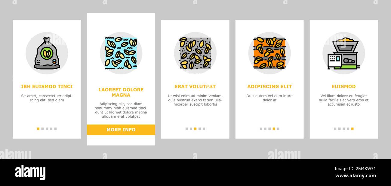 beer production brewery factory onboarding icons set vector Stock ...