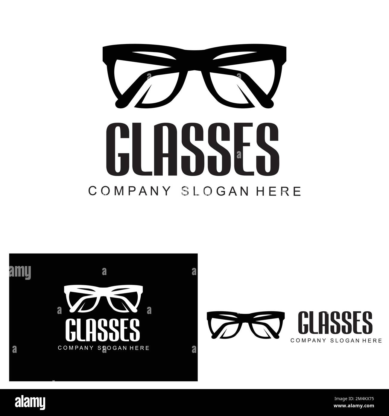 Glasses Logo, Fashion Look Vector, Design For Clothing Store, Glasses Shop, Eye Care Eye Salon Stock Vector