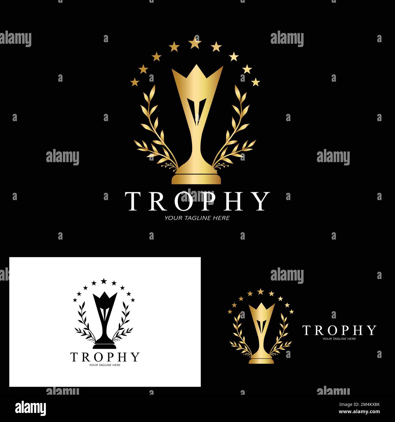 Trophy Logo Design, Award Winner Championship Trophy Vector, Success Brand  Stock Vector Image & Art - Alamy