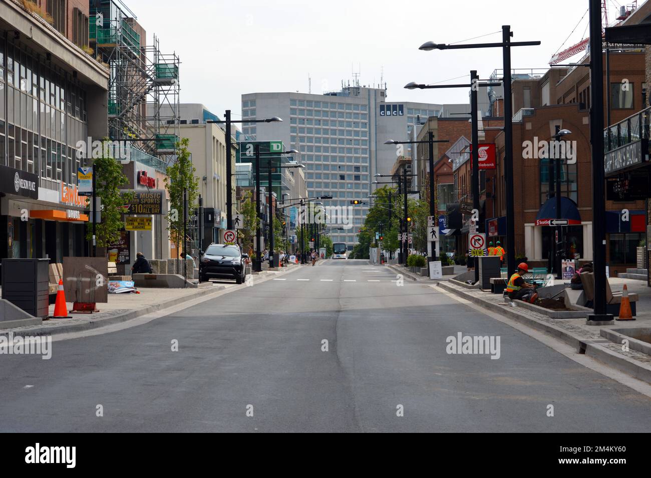 Spring Garden Road shopping street in central Halifax, Nova Scotia