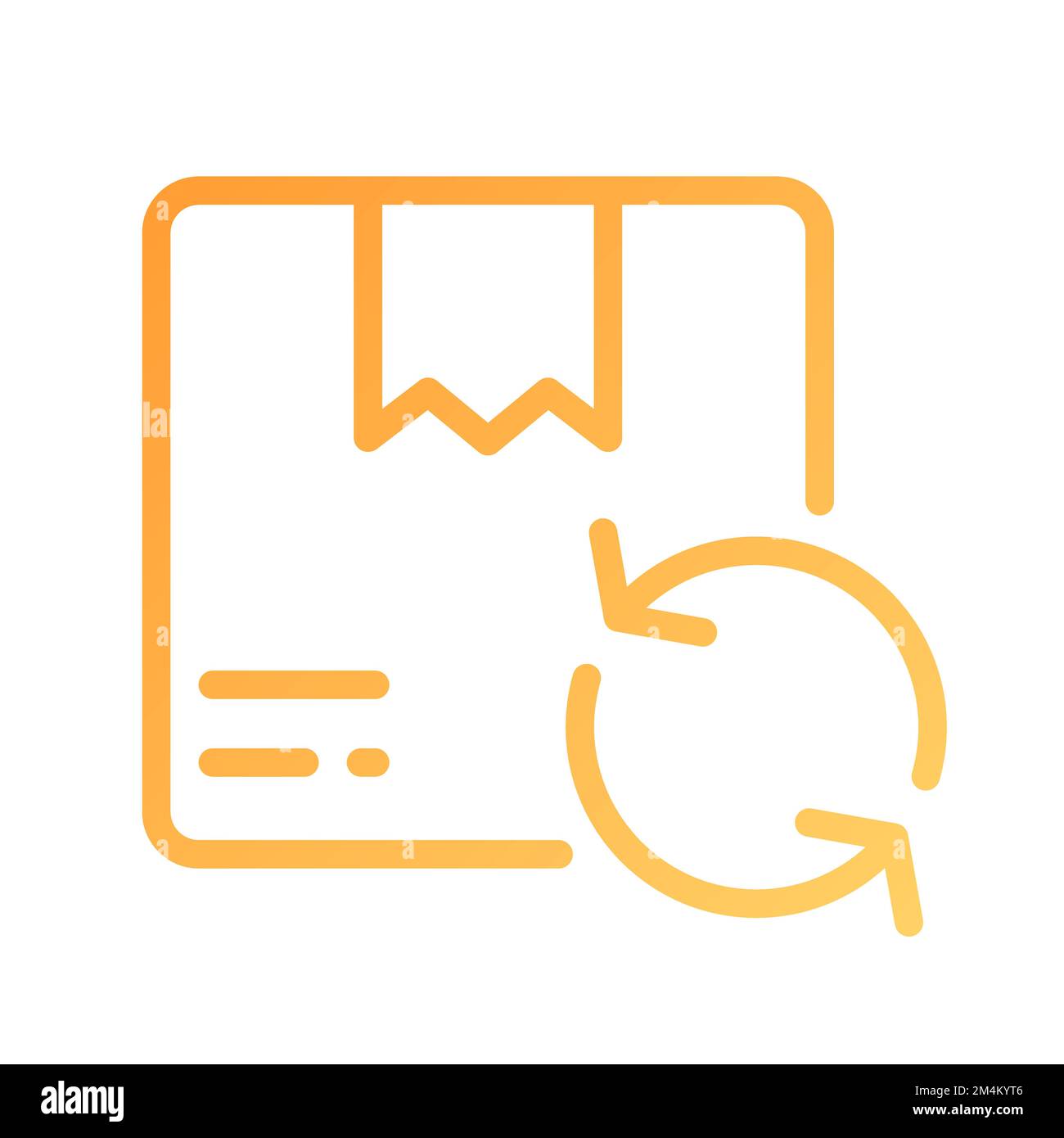 Exchange parcel pixel perfect gradient linear vector icon Stock Vector