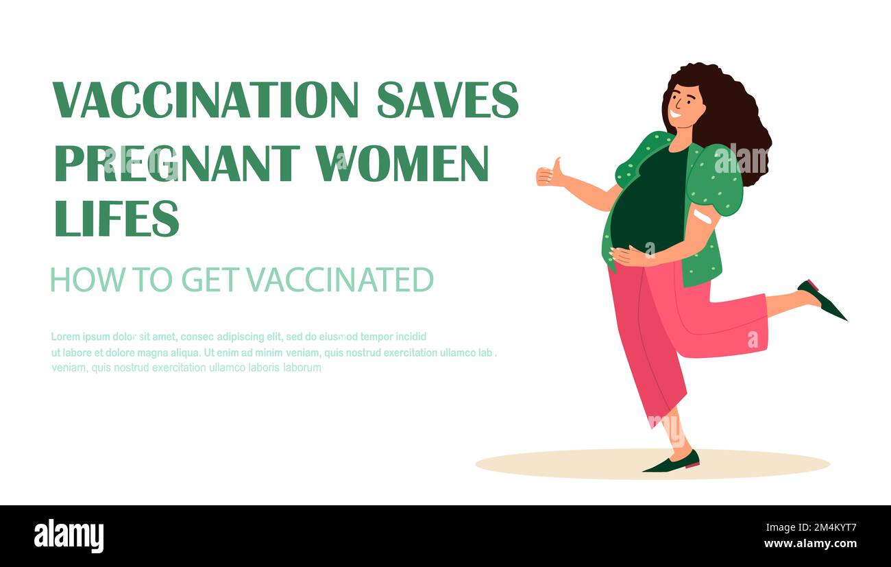 Pregnancy and Vaccination Landing Page Template.Vaccinated Pregnant