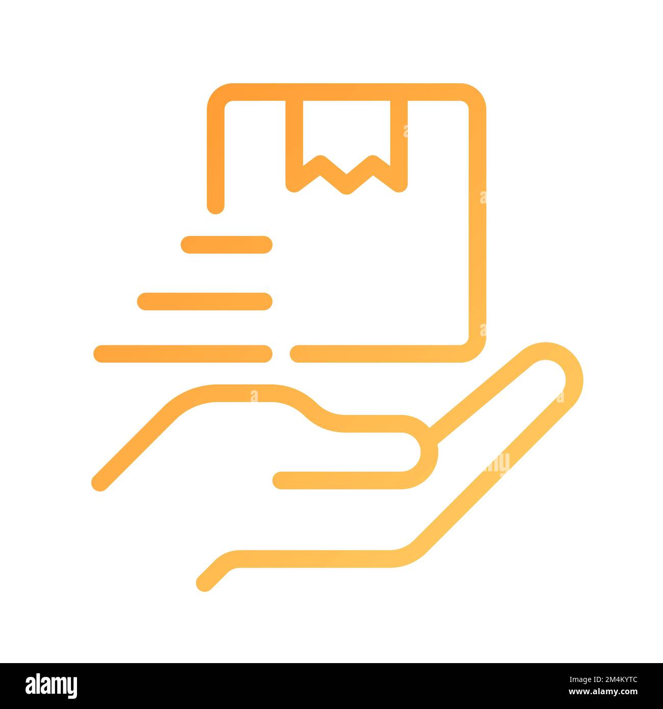 Provide delivery service pixel perfect gradient linear vector icon Stock Vector