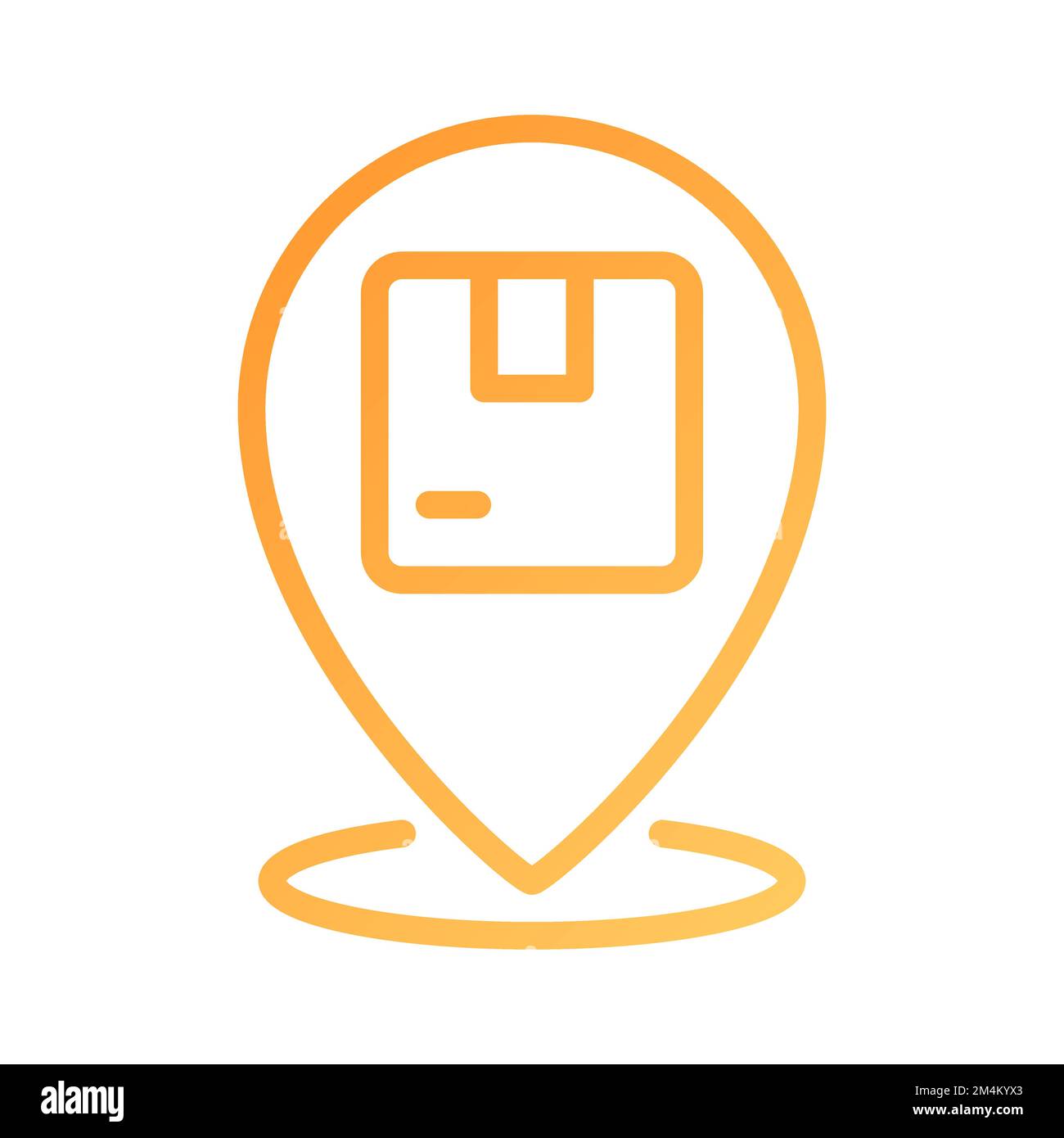 Deliver to location pixel perfect gradient linear vector icon Stock Vector
