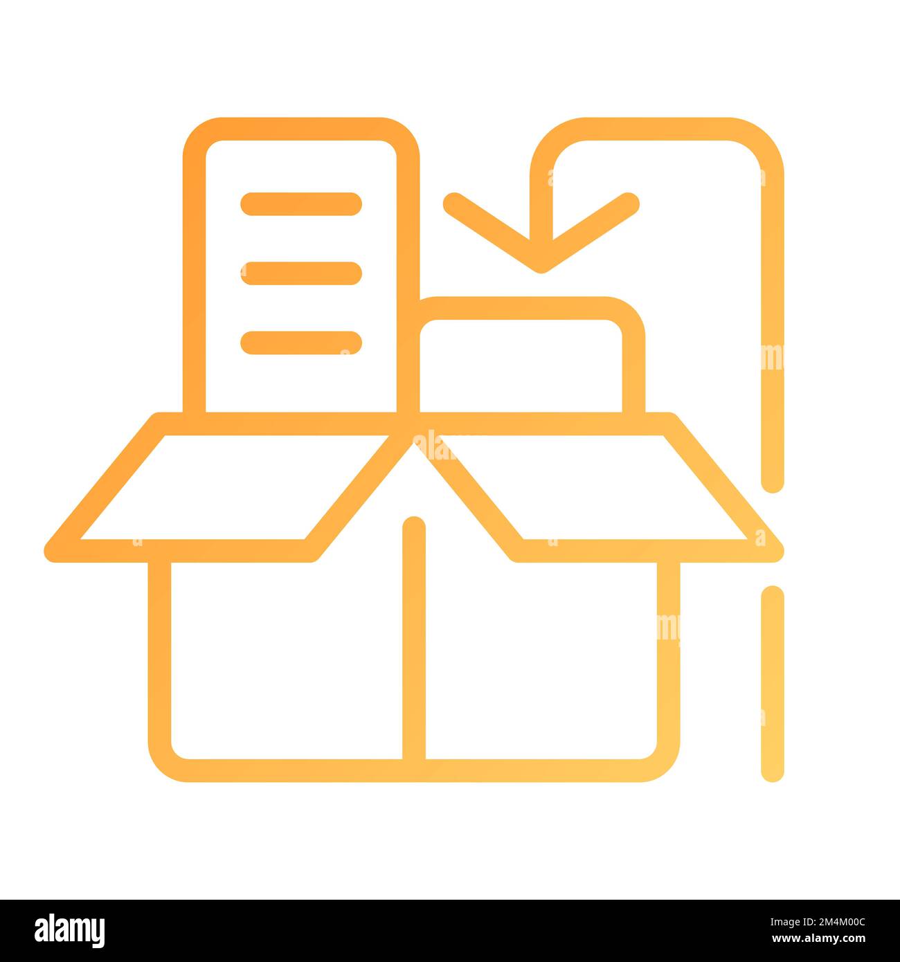 Product packaging pixel perfect gradient linear vector icon Stock Vector