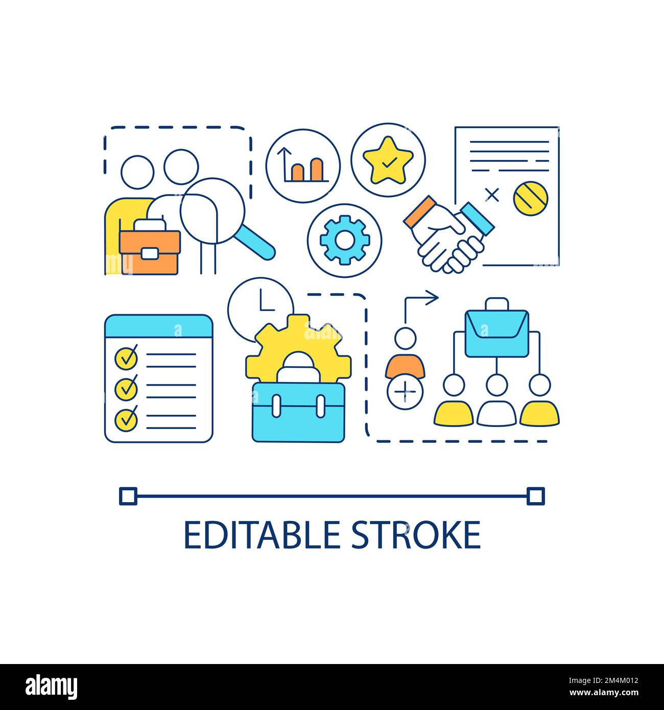 Independent contractor agreement concept icon Stock Vector Image & Art ...