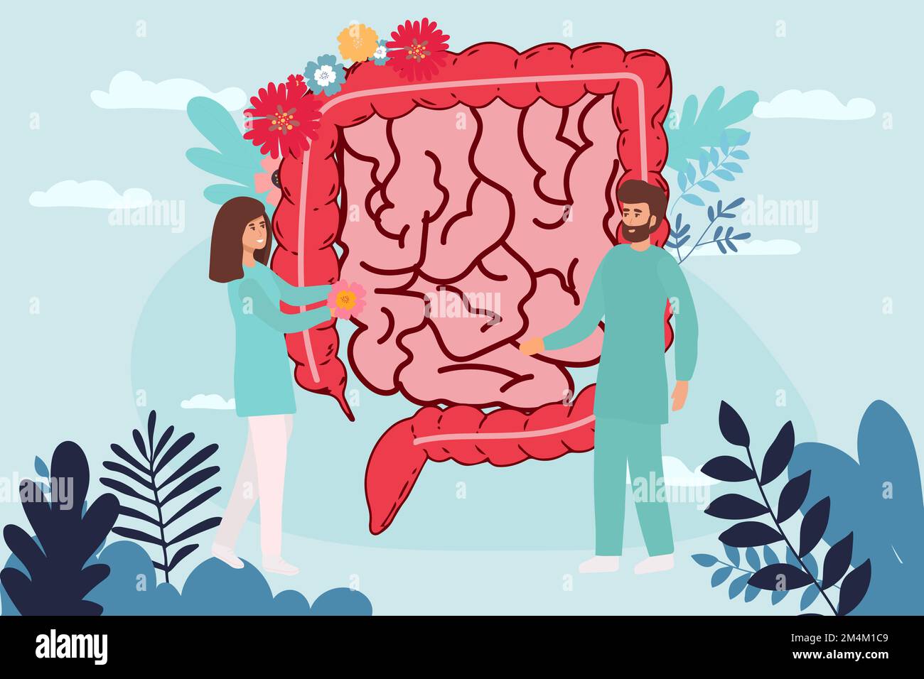 Gut organ medical checkup, health intestine and digestive. Doctor