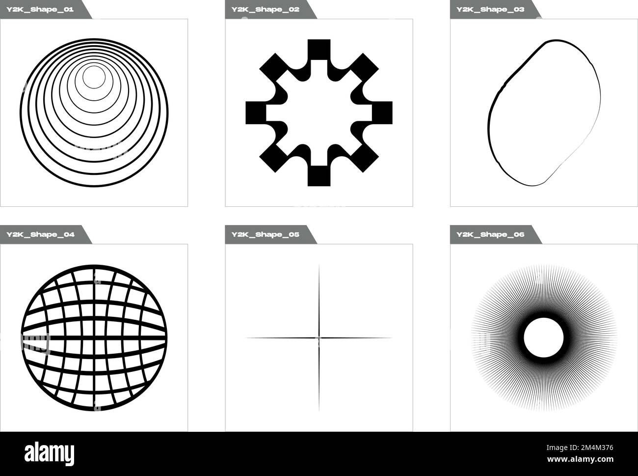 Retro futuristic elements for design. Extraordinary Graphic Assets. Modern abstract forms Stock Vector Image & Art - Alamy