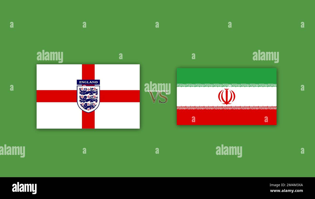 England vs Iran Football Match Design Element Stock Photo - Alamy