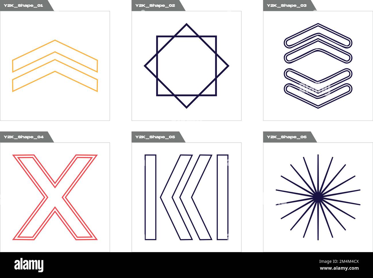 Set of Y2K style vectors of objects. Large set of retro objects for ...