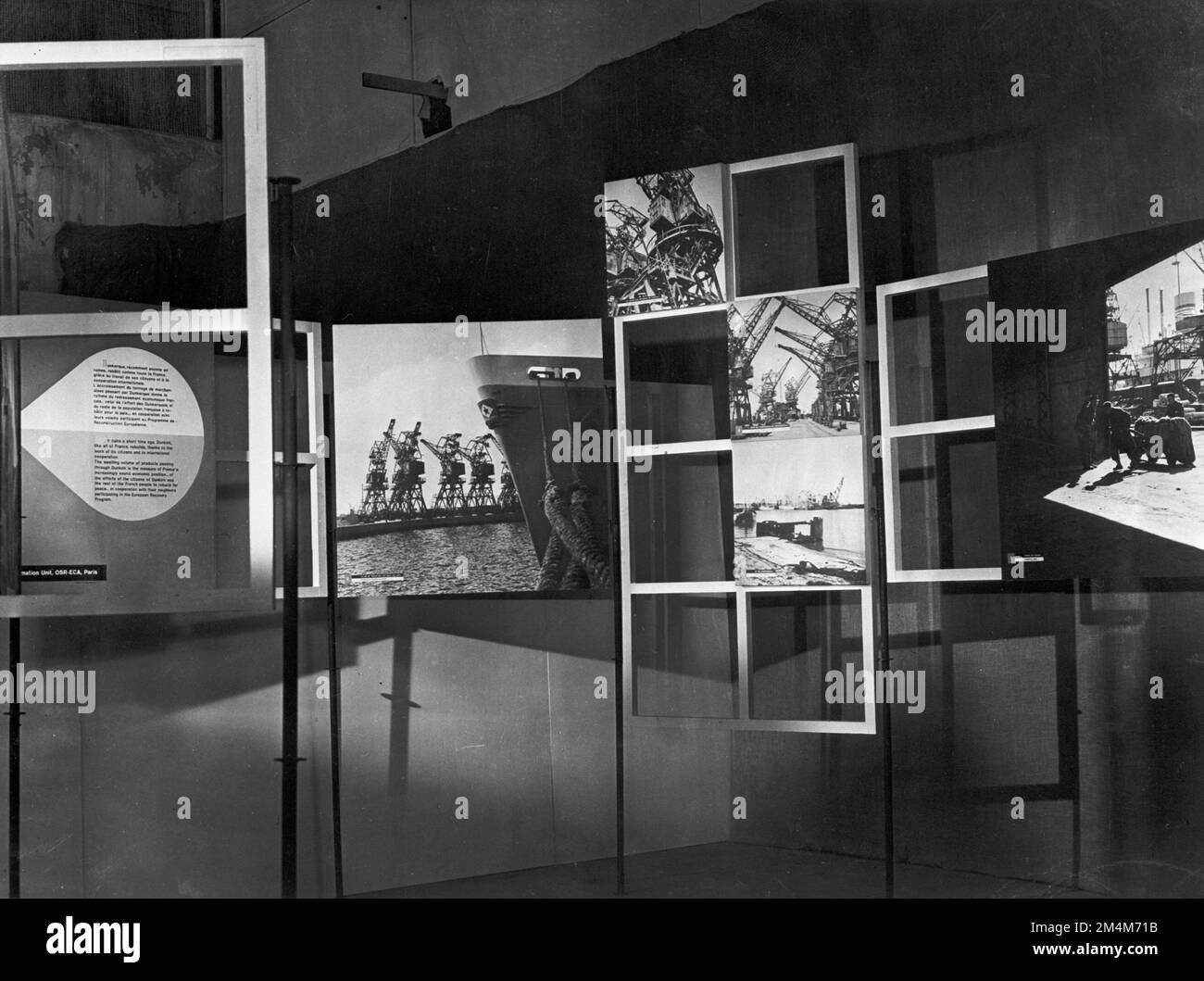 Exhibit Panels at the Dunkirk Fair Showed Progress of European Nationas