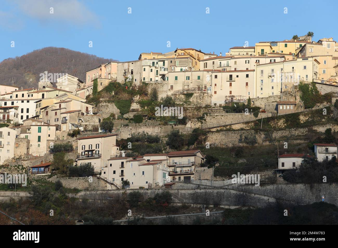 Picinisco, Italy December 21, 2022 View of the town in the province