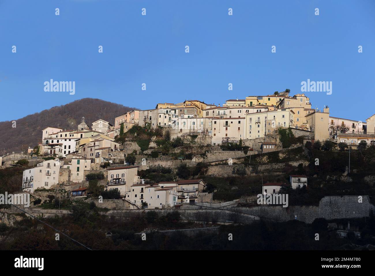 Picinisco, Italy - December 21, 2022: View of the town in the province of Frosinone Stock Photo