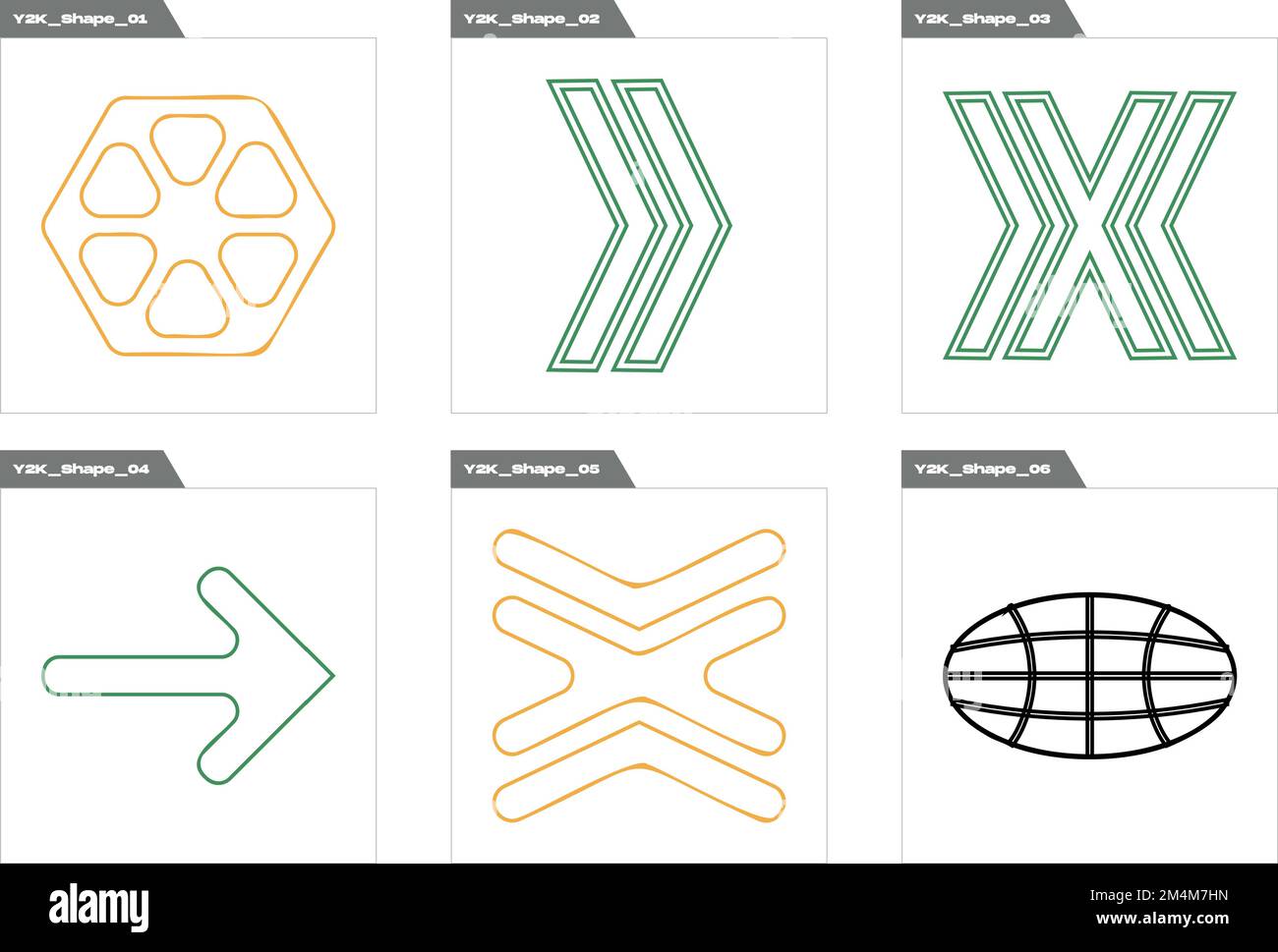 Retro futuristic elements for design. Large set of retro objects for design. Cyberpunk elements. Stock Vector