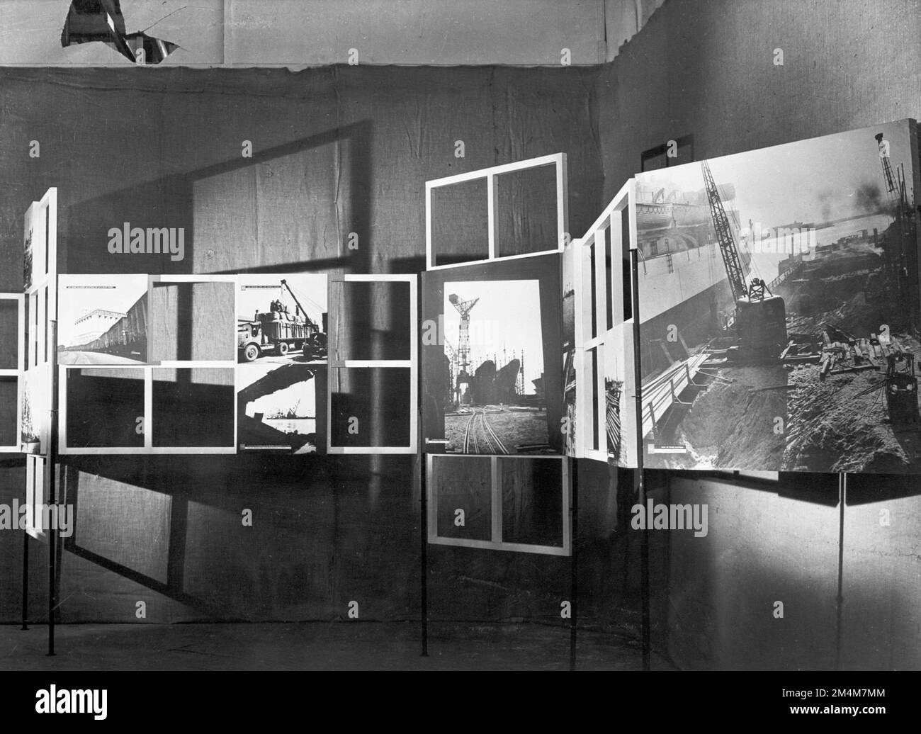 Exhibit Panels at the Dunkirk Fair Showed Progress of European Nationas