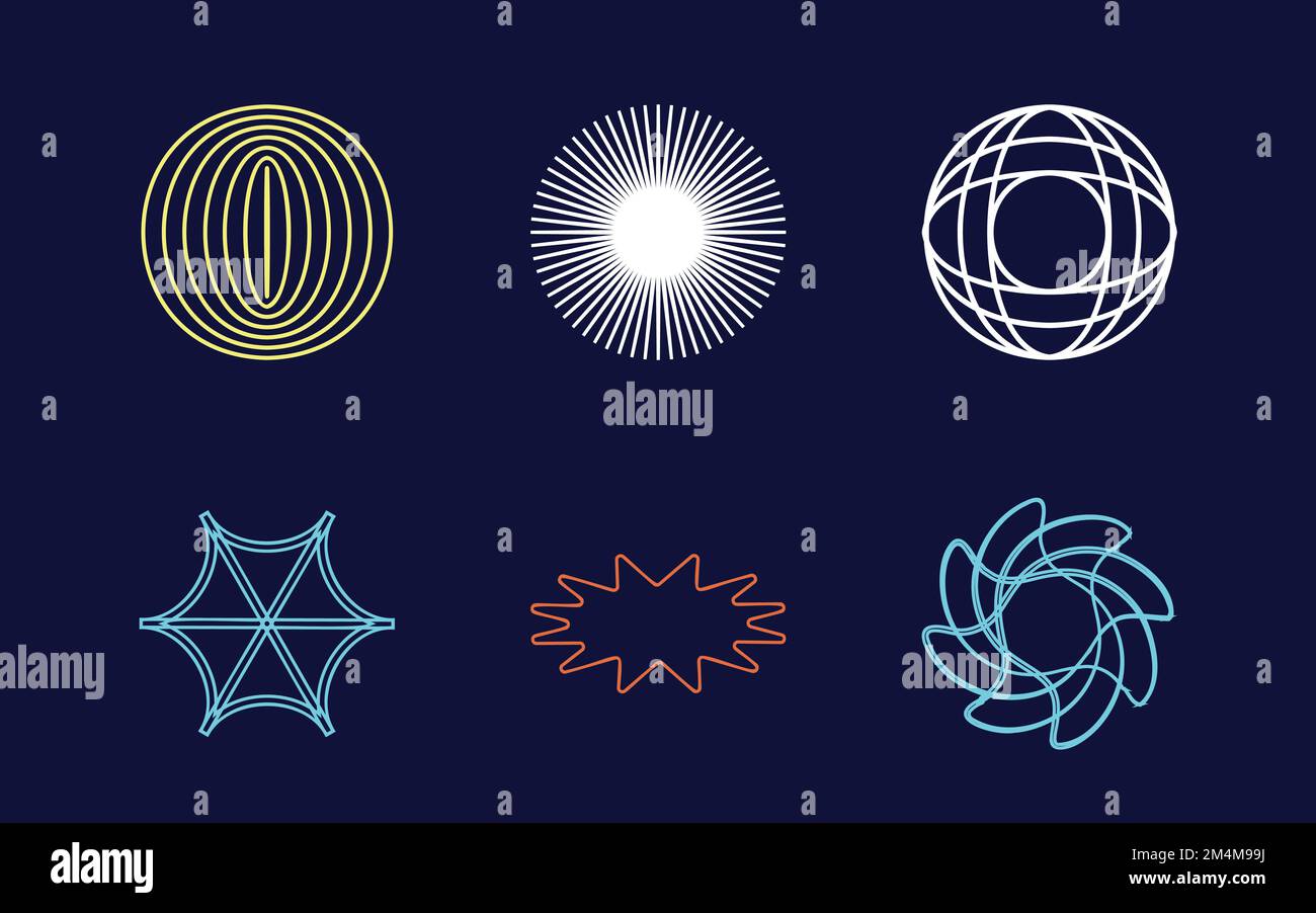 Vector Graphic Assets Set. Large set of retro objects for design ...