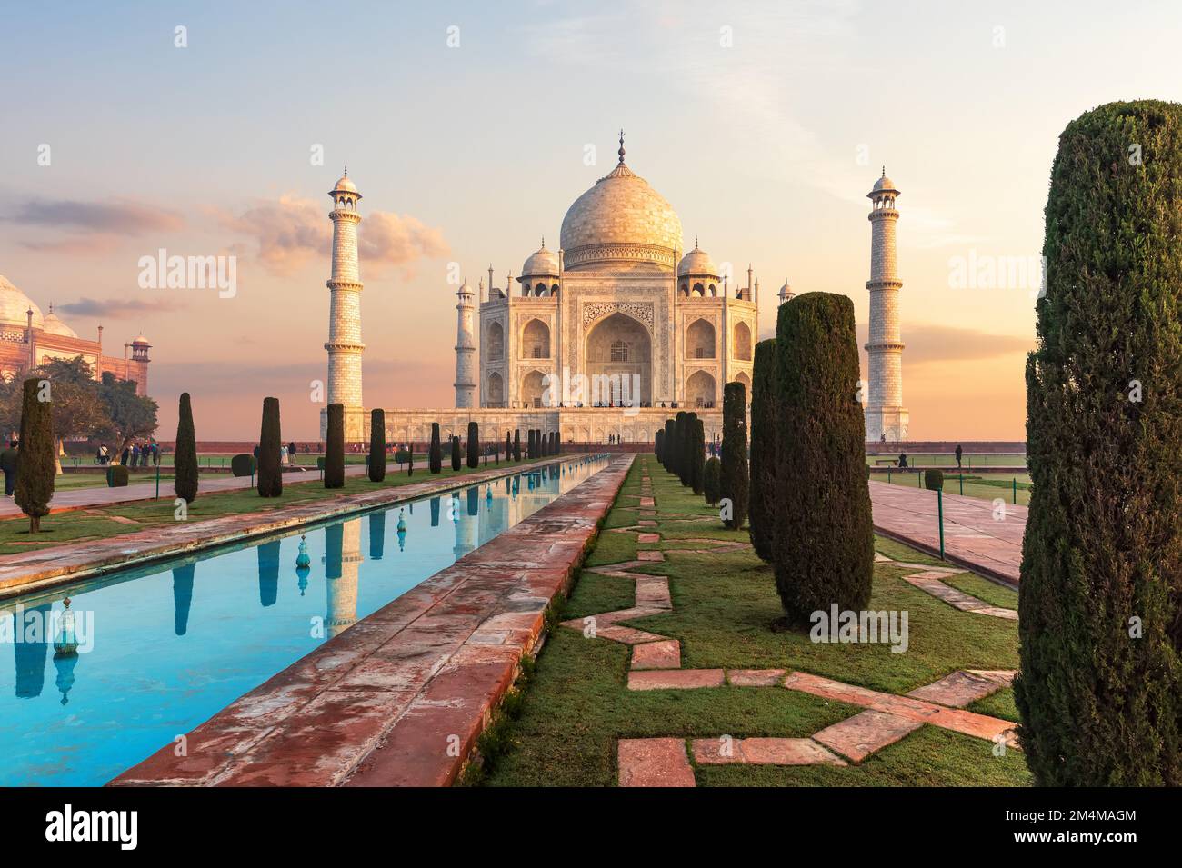 Taj Mahal Sunrise View India Agra Uttar Pradesh Stock Photo Alamy