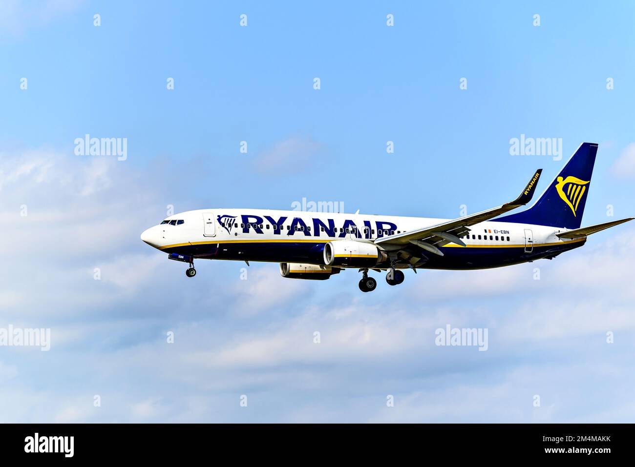 Barcelona, Spain, October 09, 2022, Boeing 737 aircraft of the Ryanair