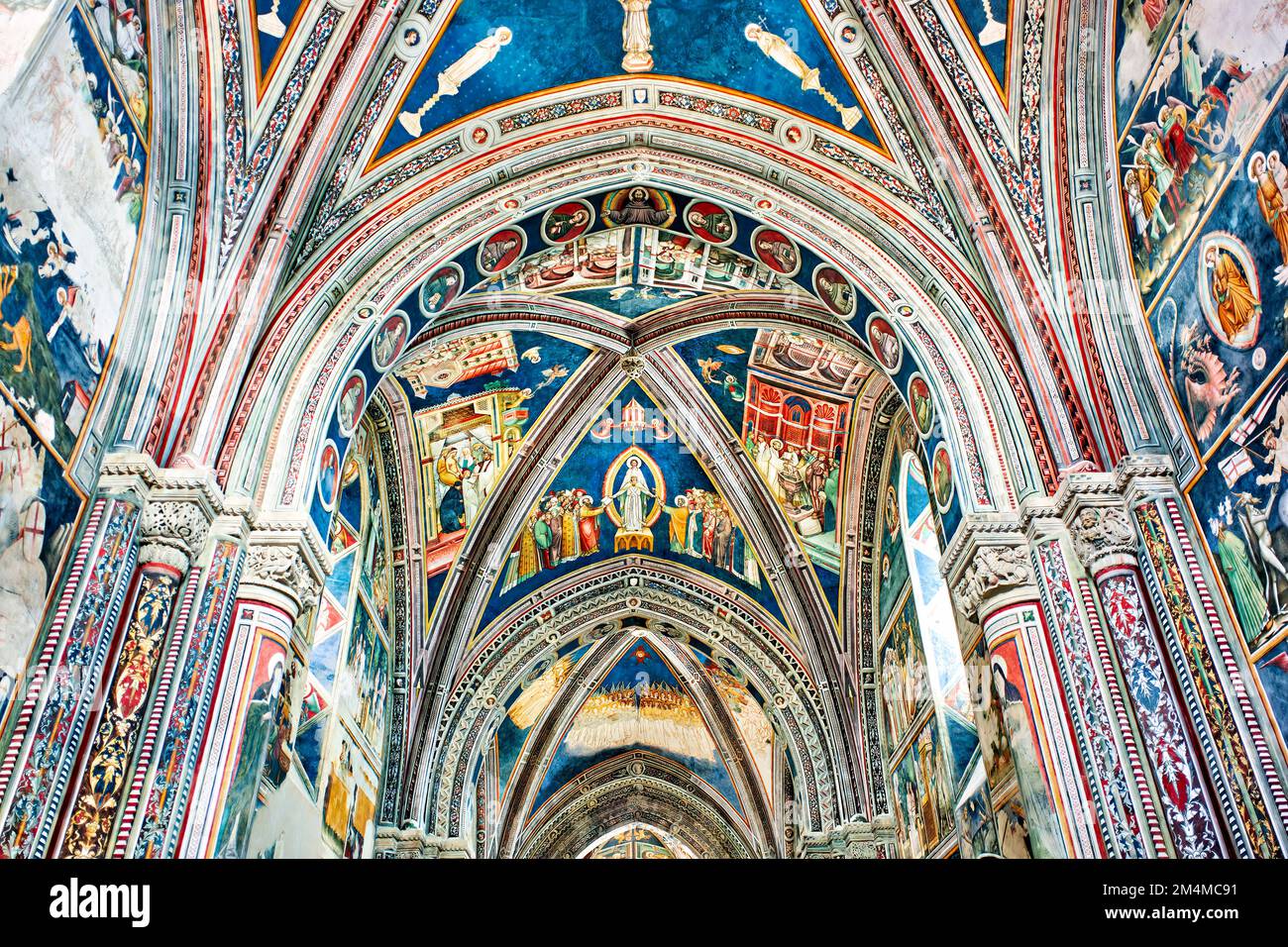 Salento. Apulia Puglia Italy. Galatina. Santa Caterina d'Alessandria church. Frescoes by Francesco d'Arezzo Stock Photo