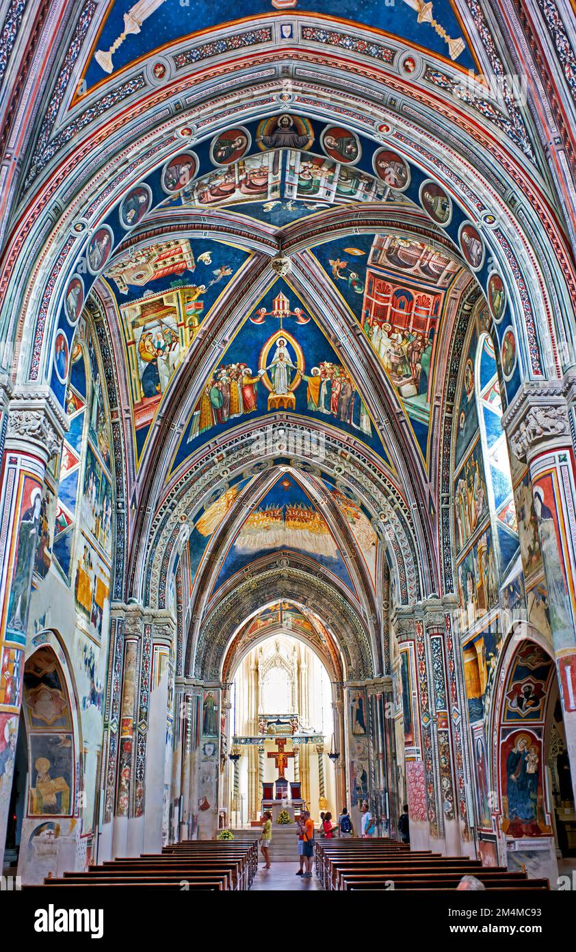 Salento. Apulia Puglia Italy. Galatina. Santa Caterina d'Alessandria church. Frescoes by Francesco d'Arezzo Stock Photo