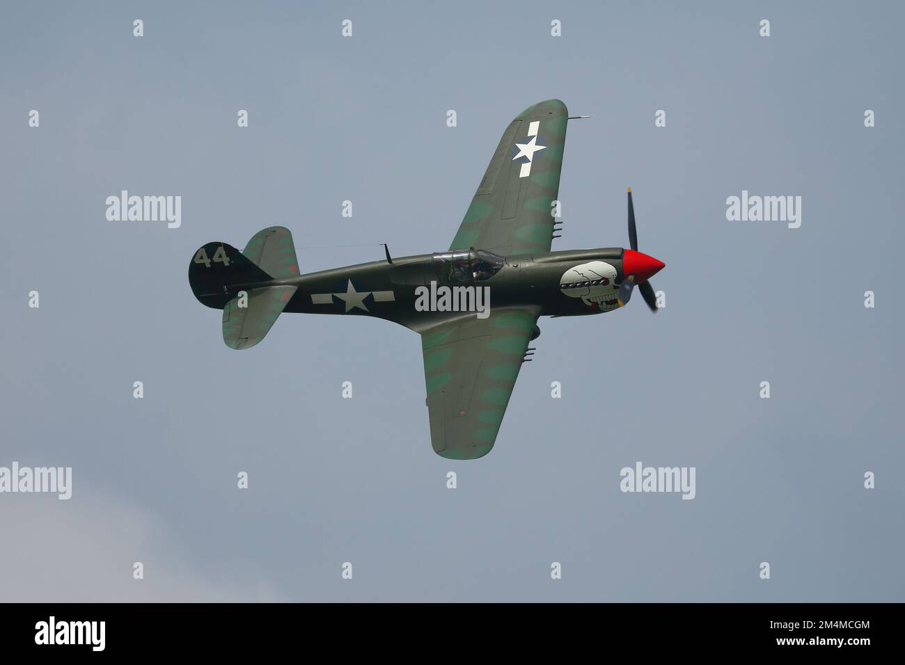 Curtiss P-40 Warhawk fighter  at the Dunsfold Wing and Wheels Show 2013, Surrey, UK Stock Photo