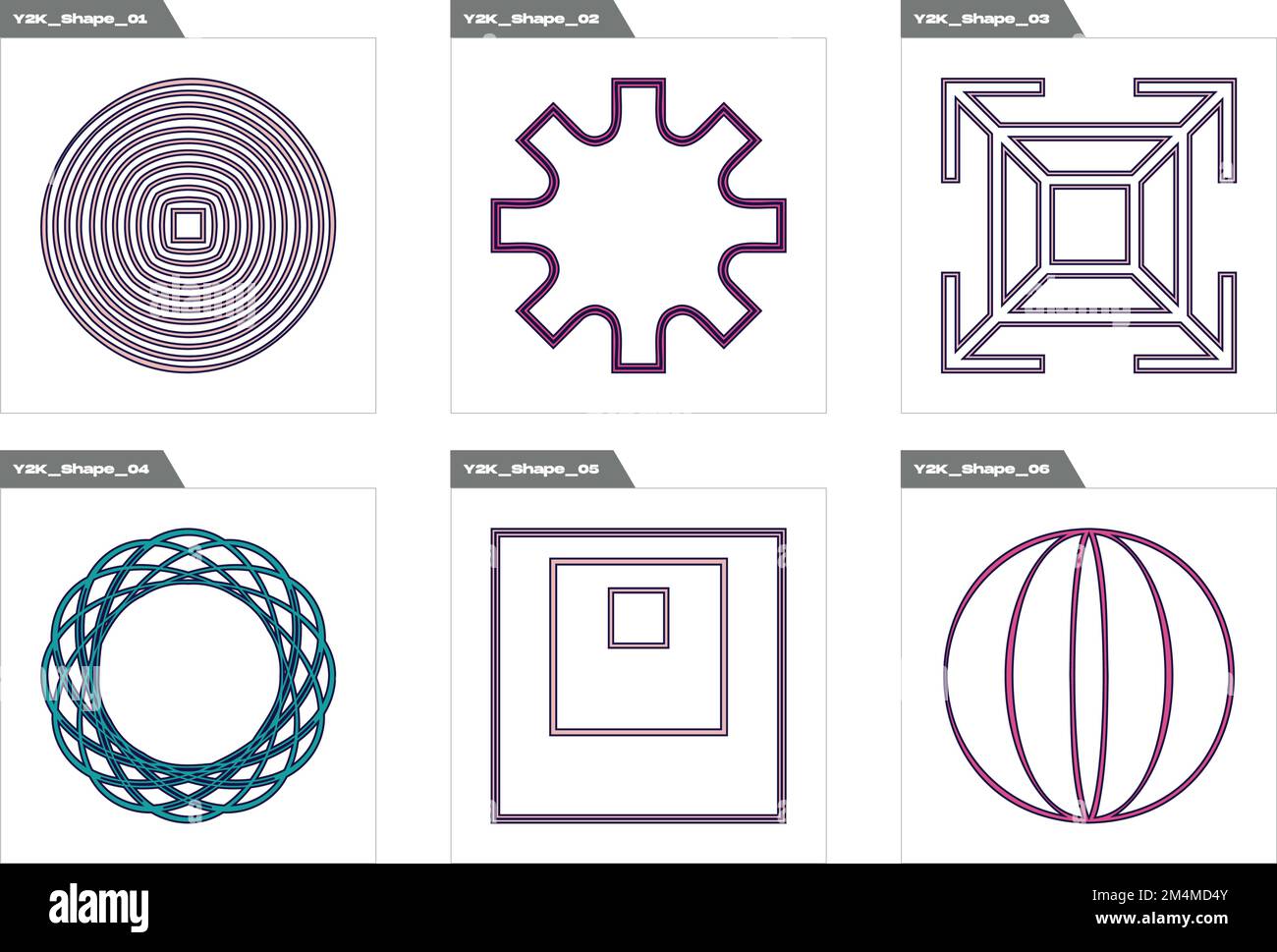 Vector Graphic Assets Set. Large set of retro objects for design. Elements for graphic decoration. Stock Vector