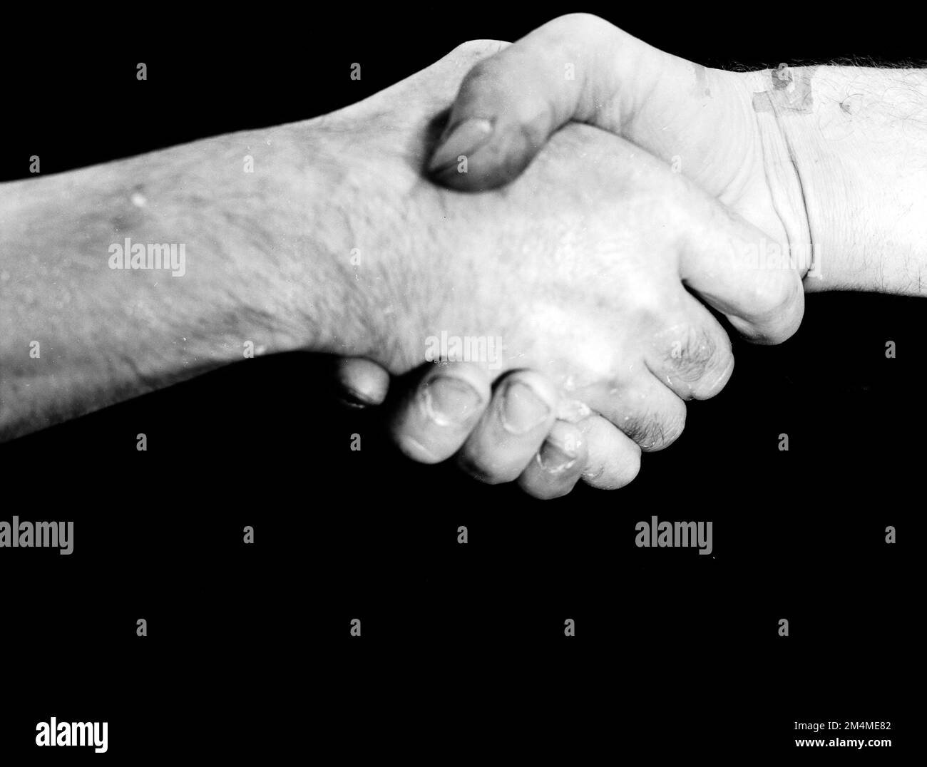 Two Hands Grasping. Photographs of Marshall Plan Programs, Exhibits, and Personnel Stock Photo