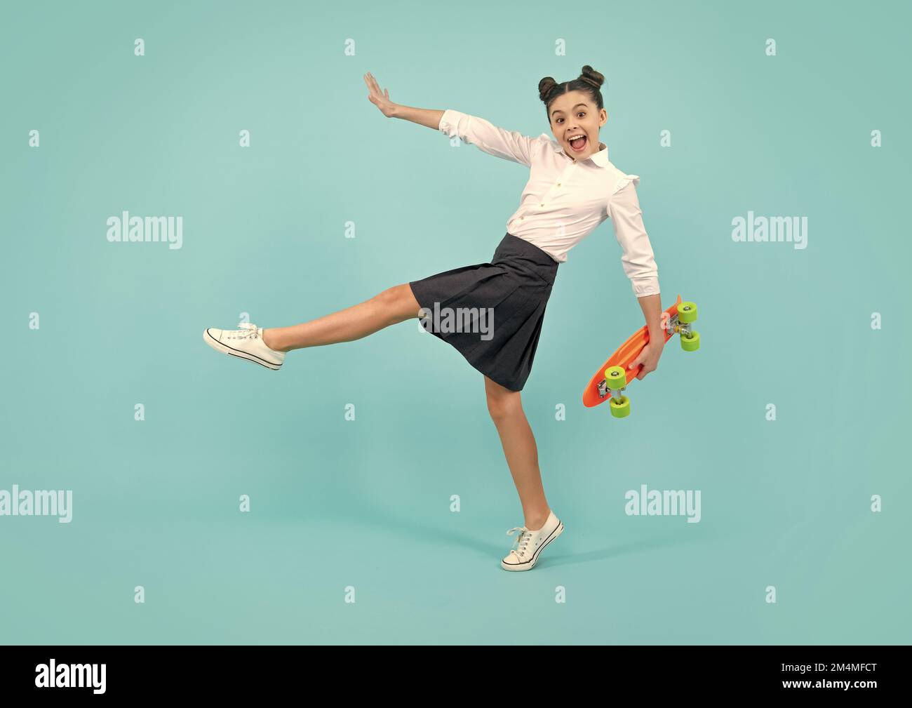 Excited face. Amazed expression of trendy teenage fashion model in