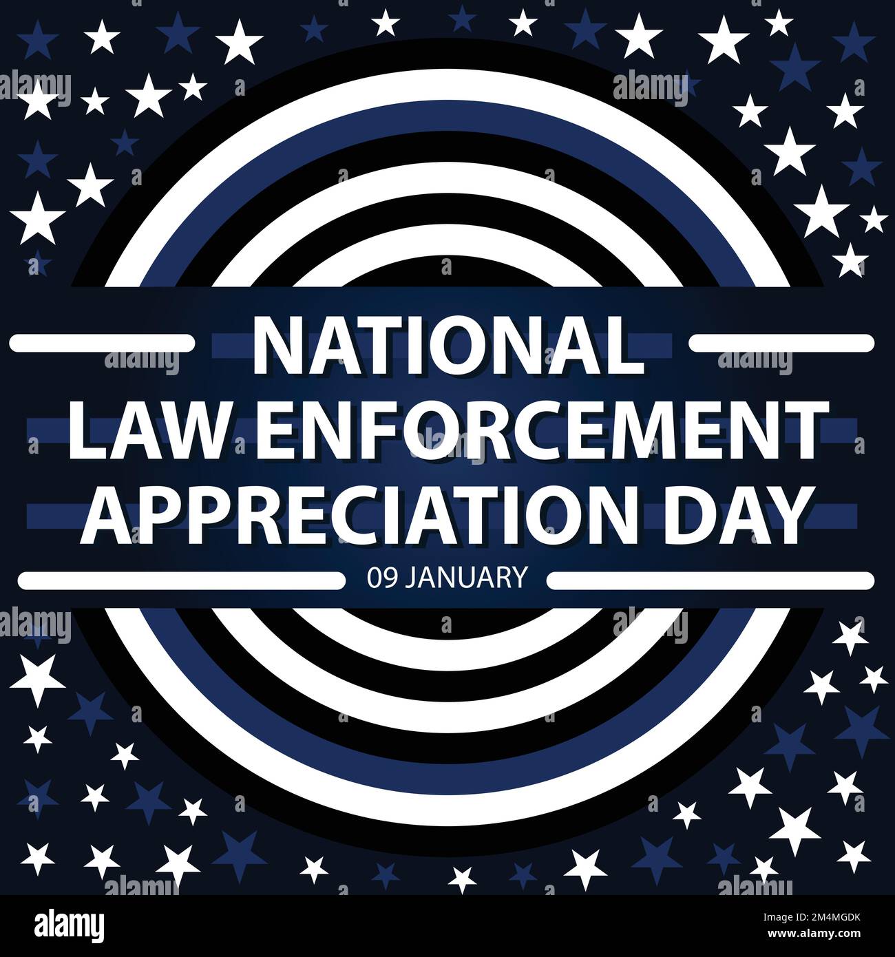 United States National Law Enforcement Day Banner Vector Design With Stars Stripes And Blue White Black Colors National Law Enforcement Day 2M4MGDK 