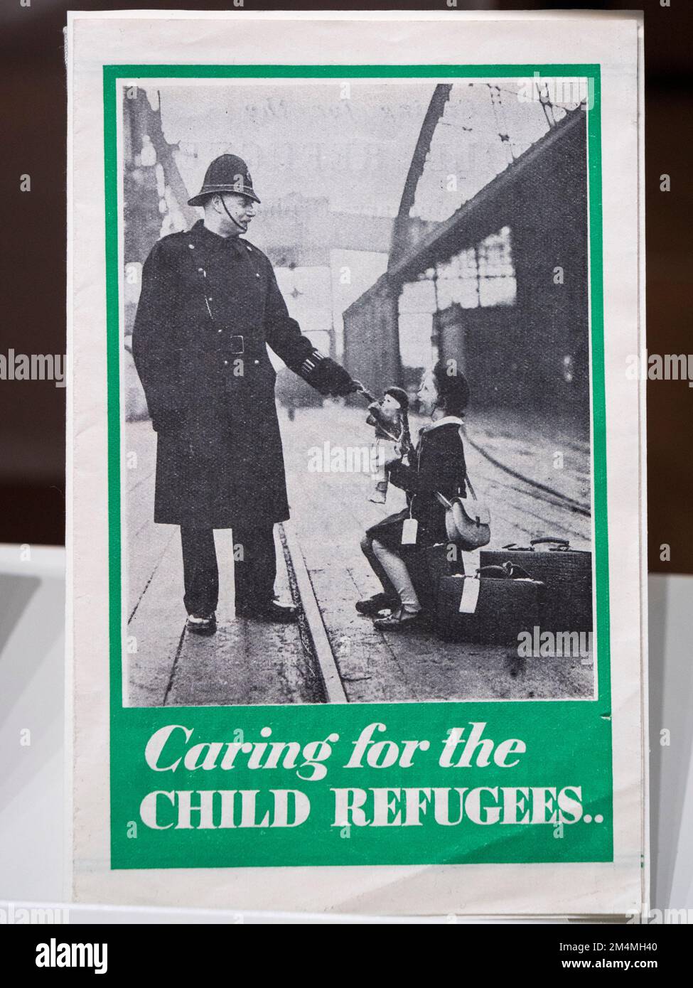 'Caring for the child refugees...', pamplet offering advice to British foster parents, Imperial War Museum, London, UK. Stock Photo