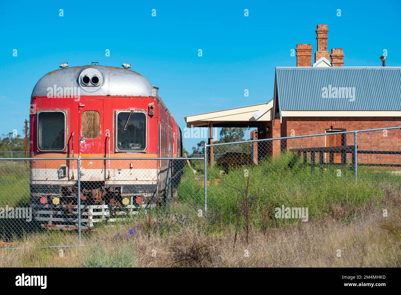 The Girilambone Railway revitalisation project will create a Railway Heritage Museum and Aboriginal art gallery in the village of Girilambone, NSW Stock Photo