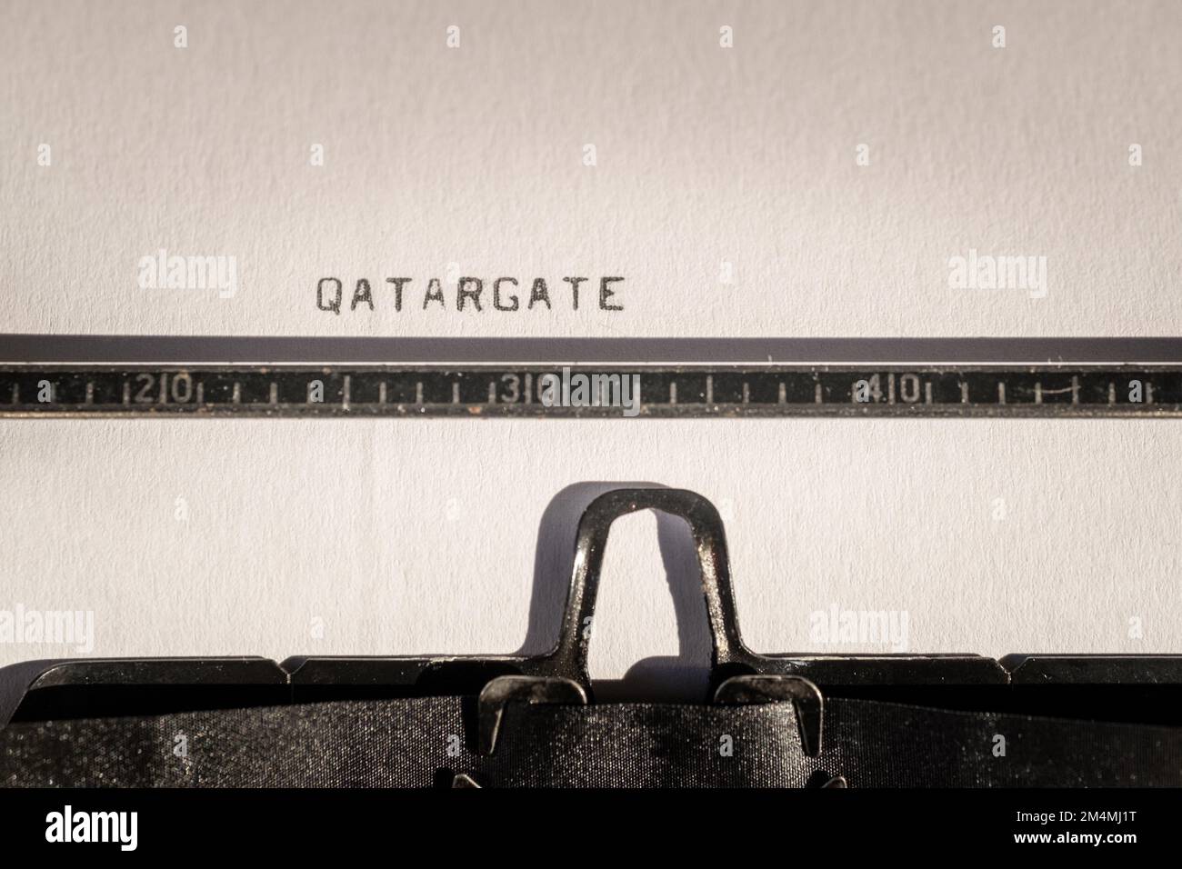 The qatargate scandal inside the European parliament writtten on a