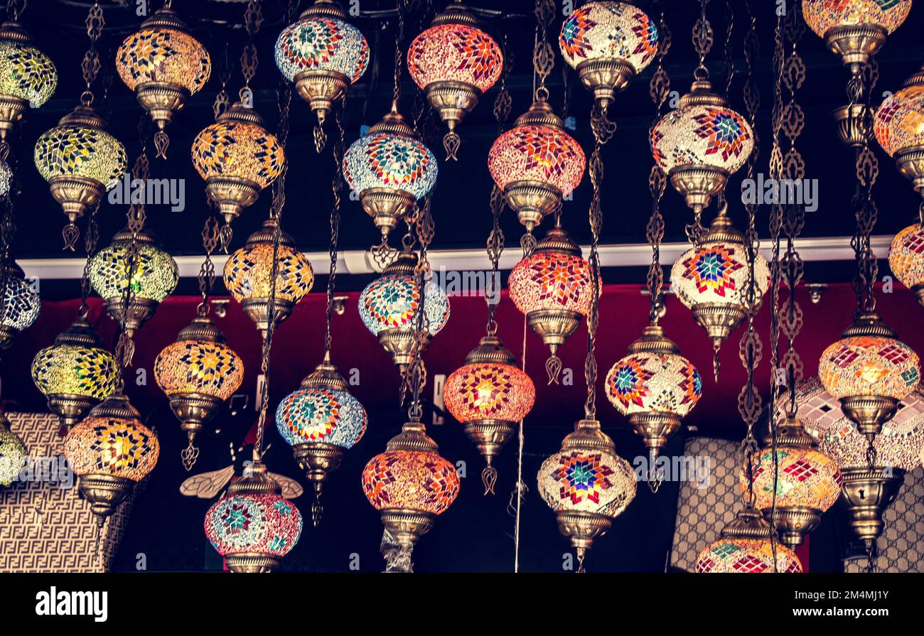 Mosaic colorful lamps from hi-res stock photography and images - Alamy