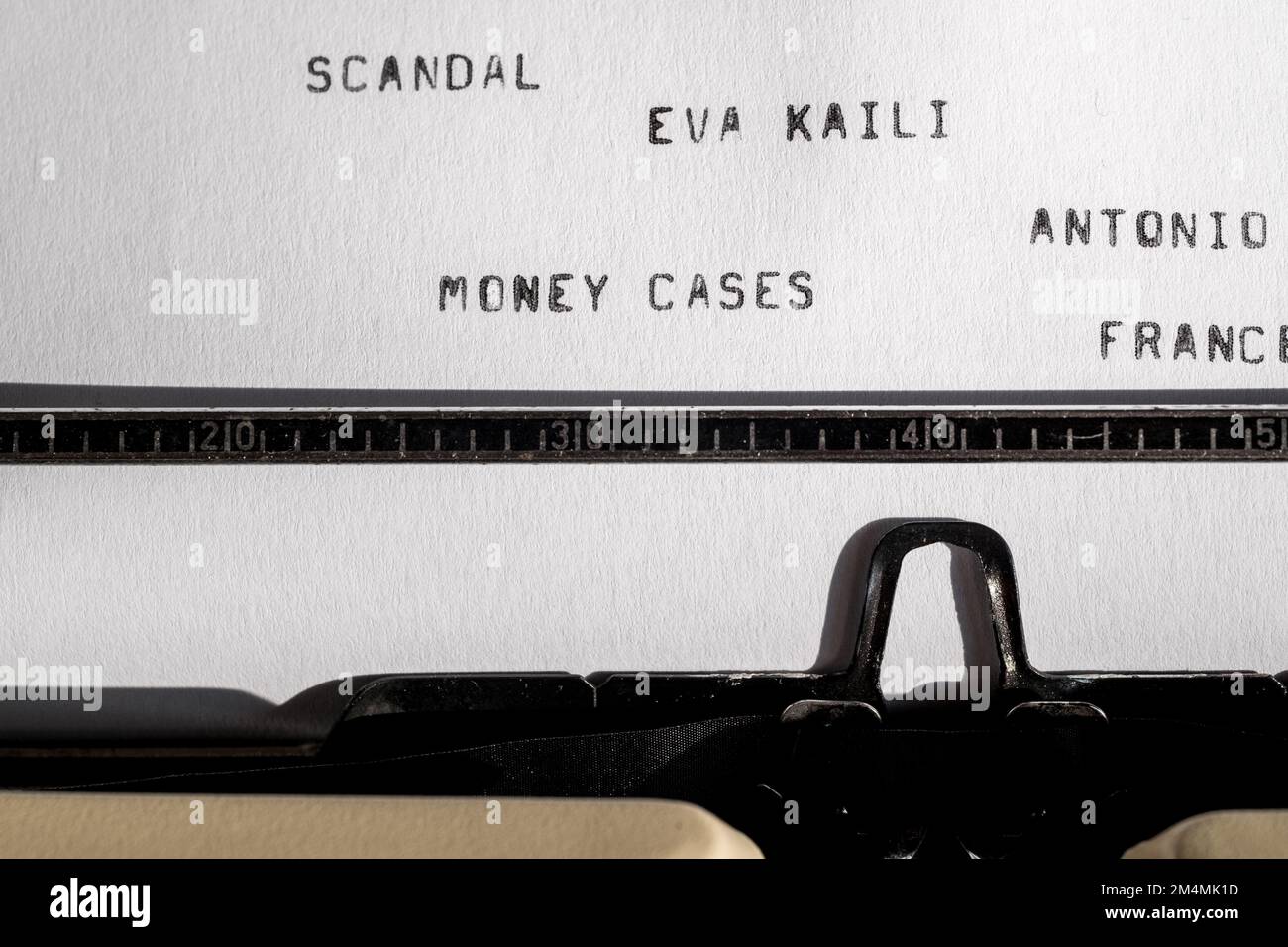 The qatargate scandal inside the European parliament writtten on a