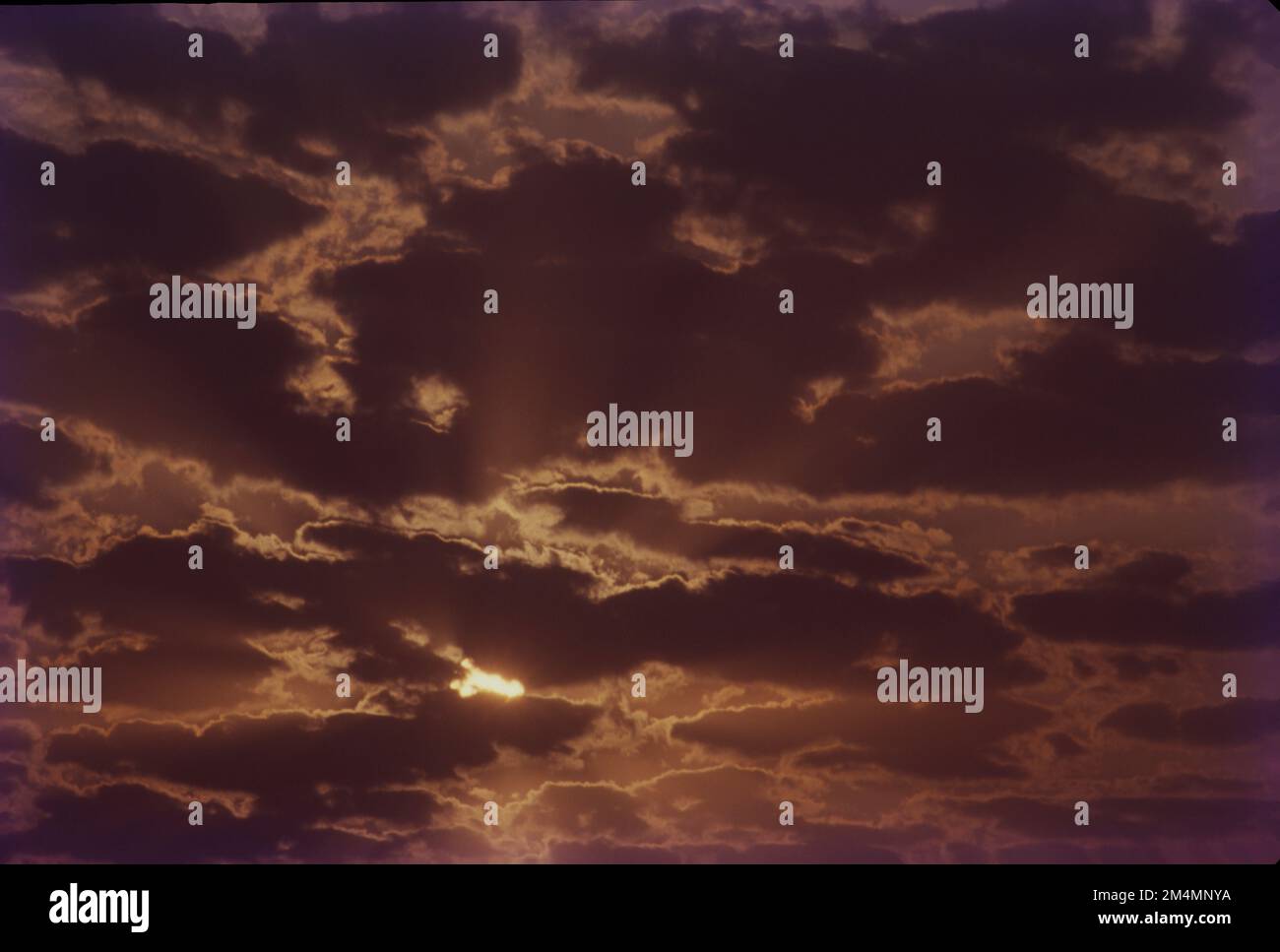 Sun Rays Through The Clouds, India Stock Photo - Alamy