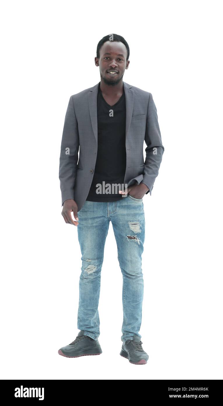 modern confident young man. isolated on white Stock Photo - Alamy