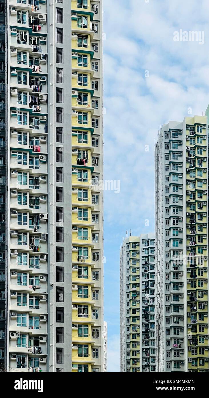 A vertical shot of high-density residential buildings Stock Photo - Alamy
