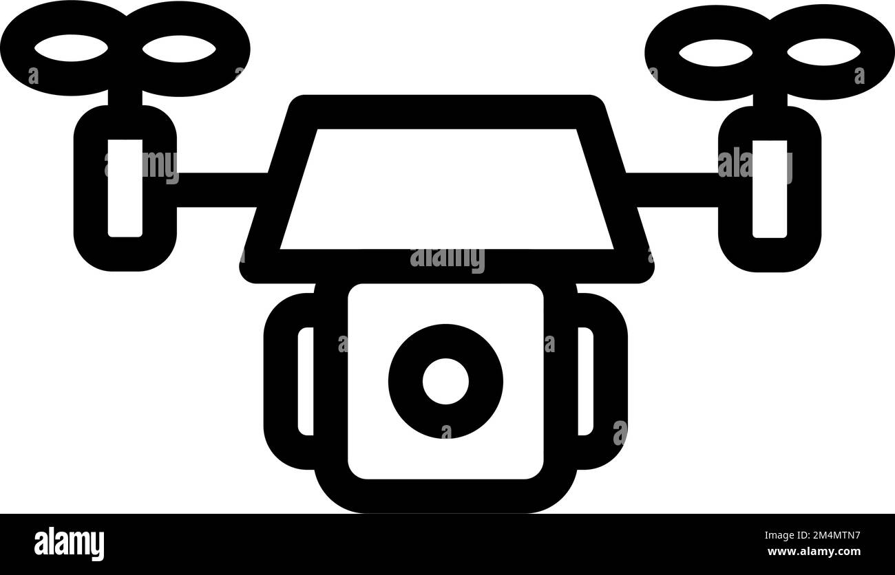 Drone Illustration Line Icon Design Stock Vector