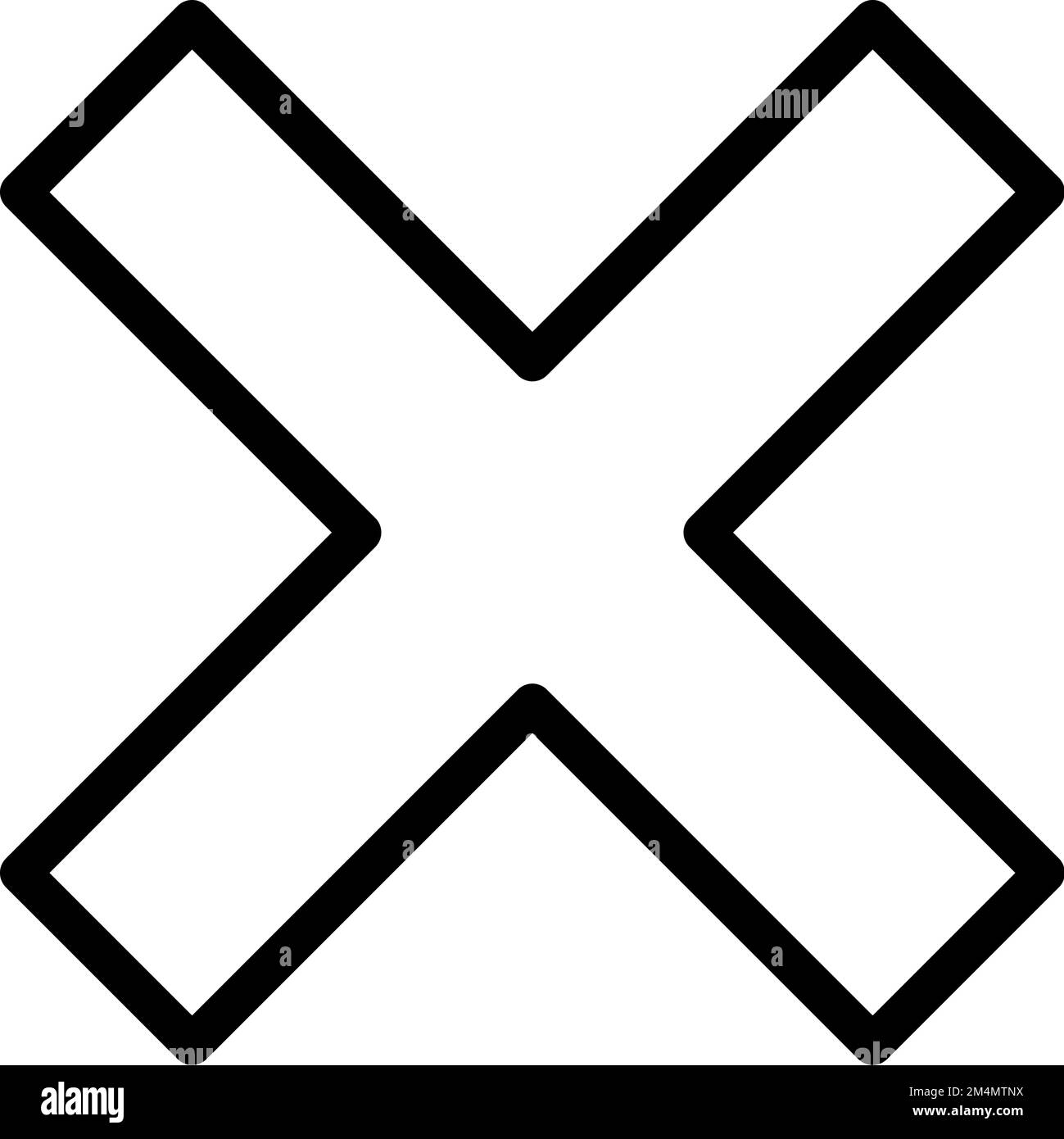 Reject Illustration Line Icon Design Stock Vector