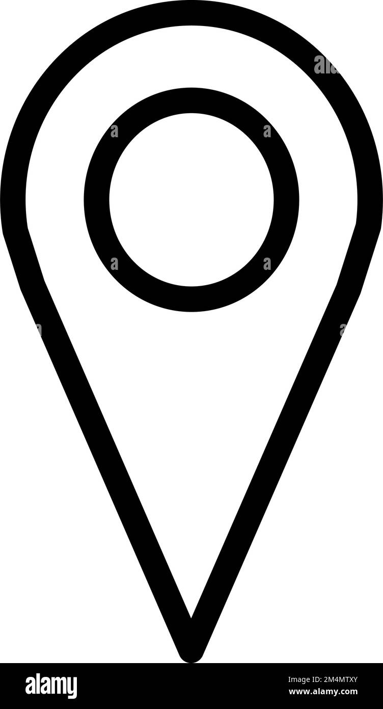 Location Illustration Line Icon Design Stock Vector