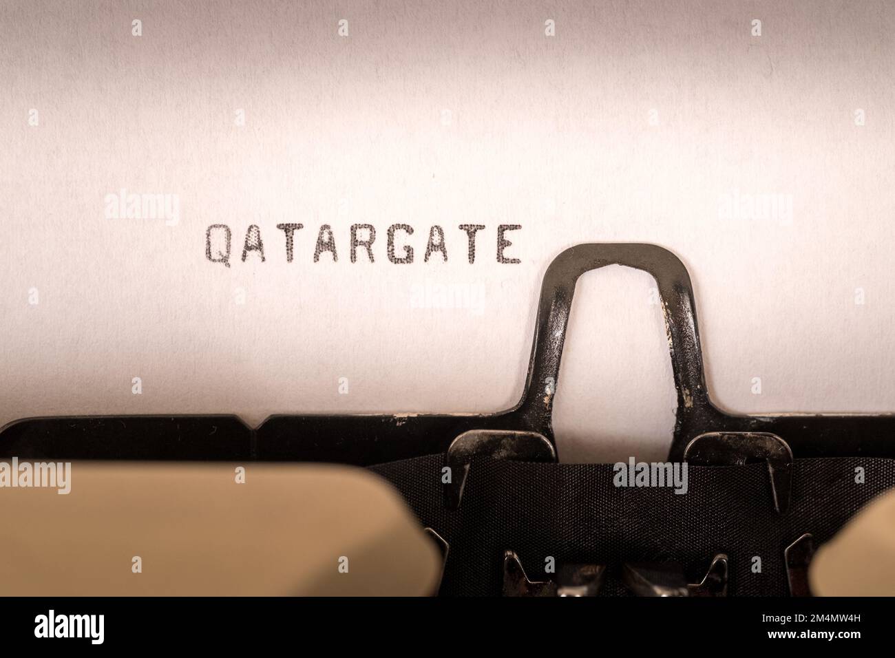 The qatargate scandal inside the European parliament writtten on a