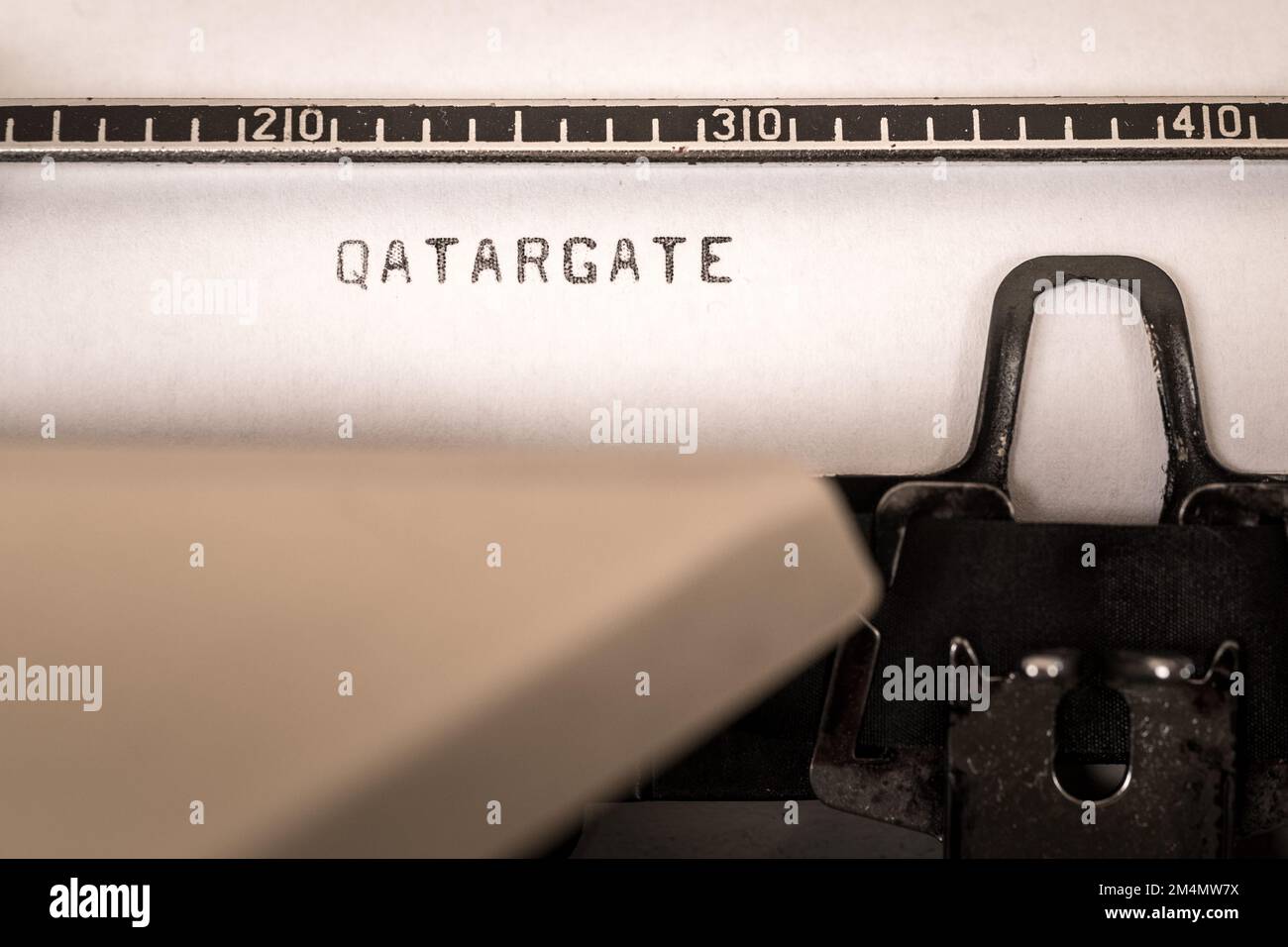 The qatargate scandal inside the European parliament writtten on a