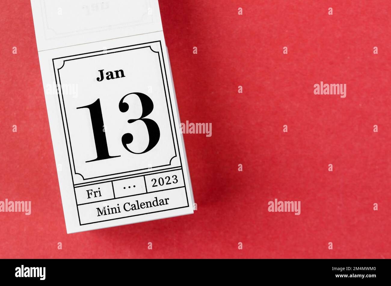 Calendar Friday the 13th on calendar background Stock Photo - Alamy